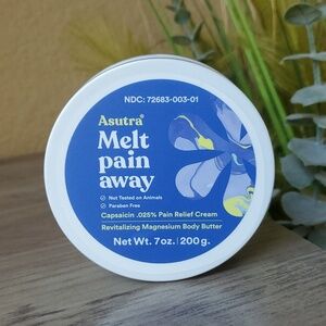 🆕️ASUTRA Melt Pain Away Magnesium Body Butter Capsaicin .025% Pain Relief Cream